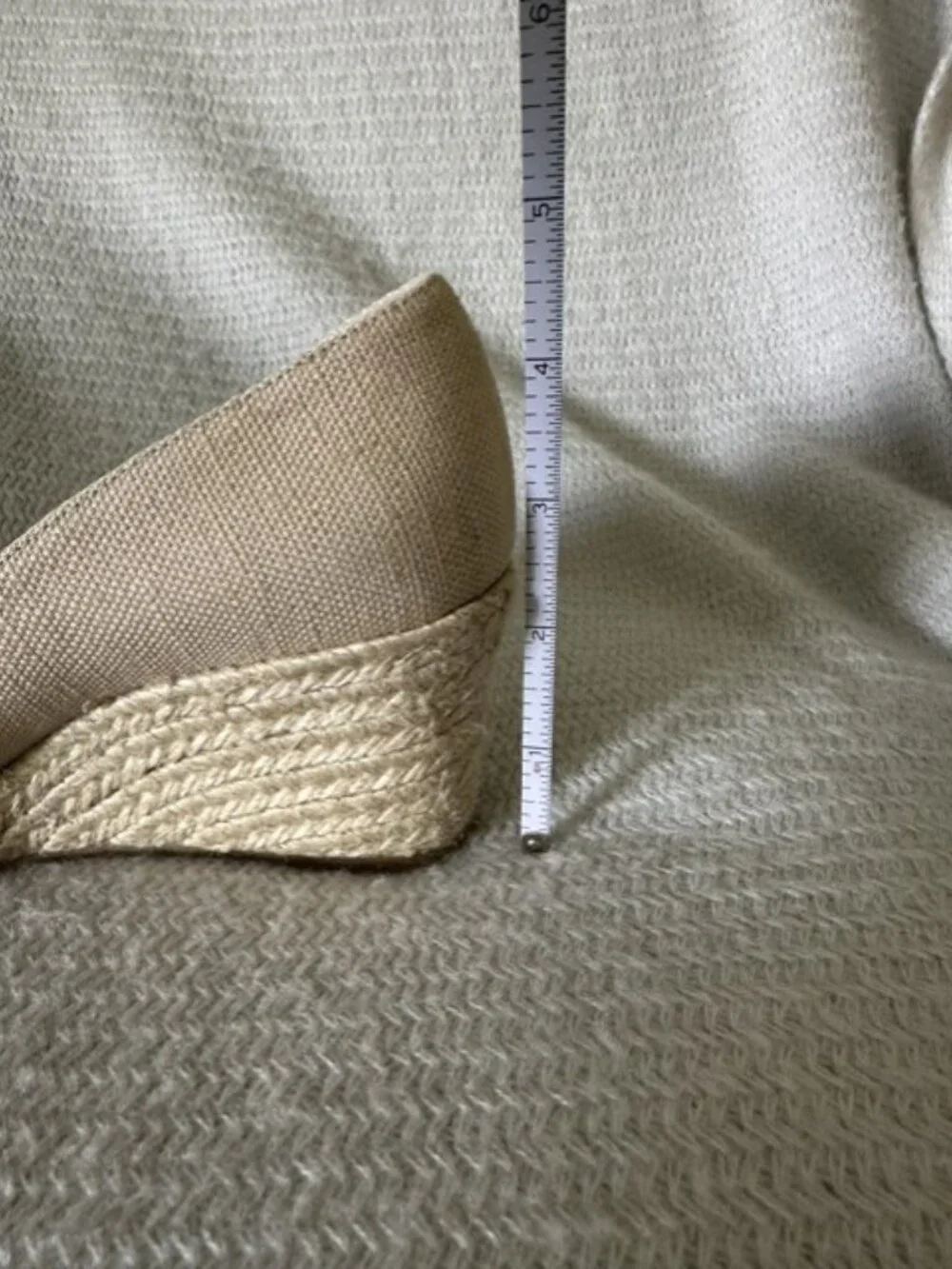 Brand New Women's Size 4B Salvatore Ferragamo Beige Wedge Shoes